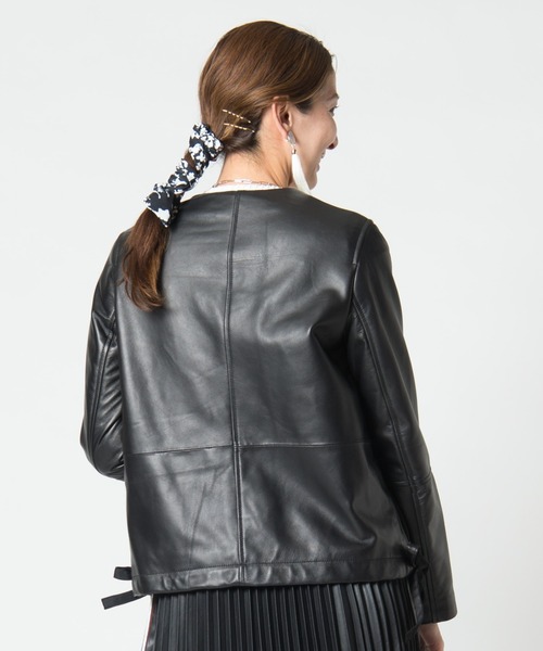LAYMEE（レイミー）の「Vine leather JKT / ヴァインレザージャケット（ライダースジャケット・レディース・ブラック・FREE）」の9枚目の写真