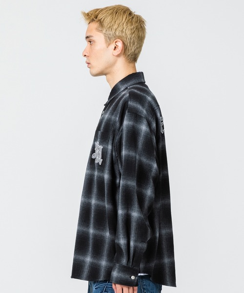 XLARGE（エクストララージ）の「PATCHED FLANNEL SHIRT（シャツ/ブラウス・メンズ・ブラック/ブラウン・S/M/L/XL）」の3枚目の写真
