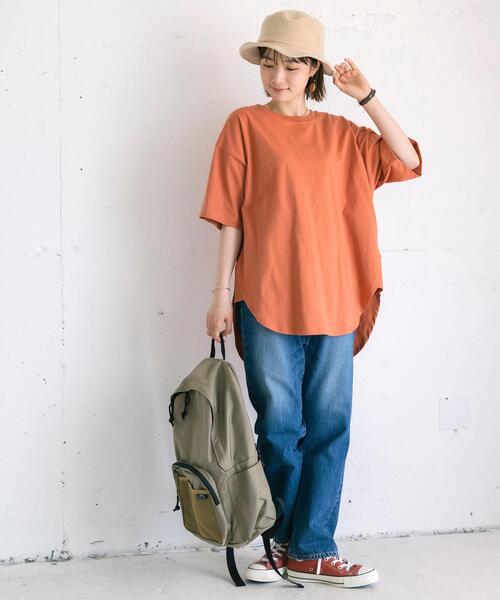 coen(コーエン)の「機能付きマチラウンドTシャツ(Tシャツ/カットソー・レディース・オレンジ系その他/ライム/オフホワイト/ブラック・LARGE/MEDIUM)」の19枚目の写真