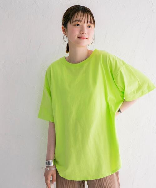 coen(コーエン)の「機能付きマチラウンドTシャツ(Tシャツ/カットソー・レディース・オレンジ系その他/ライム/オフホワイト/ブラック・LARGE/MEDIUM)」の21枚目の写真