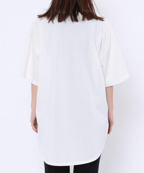 coen(コーエン)の「機能付きマチラウンドTシャツ(Tシャツ/カットソー・レディース・オレンジ系その他/ライム/オフホワイト/ブラック・LARGE/MEDIUM)」の5枚目の写真