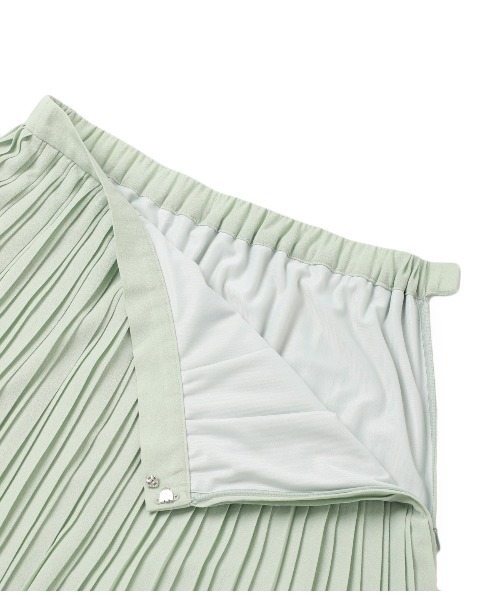 NEWYORKER（ニューヨーカー）の「チリメンジョーゼット プリーツスカート（スカート・レディース・ライトグリーン/ベージュ・7号/11号/9号）」の11枚目の写真