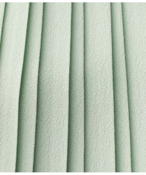 NEWYORKER（ニューヨーカー）の「チリメンジョーゼット プリーツスカート（スカート・レディース・ライトグリーン/ベージュ・7号/11号/9号）」の6枚目の写真