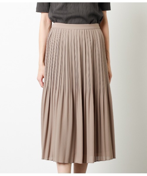 NEWYORKER（ニューヨーカー）の「チリメンジョーゼット プリーツスカート（スカート・レディース・ライトグリーン/ベージュ・7号/11号/9号）」の13枚目の写真