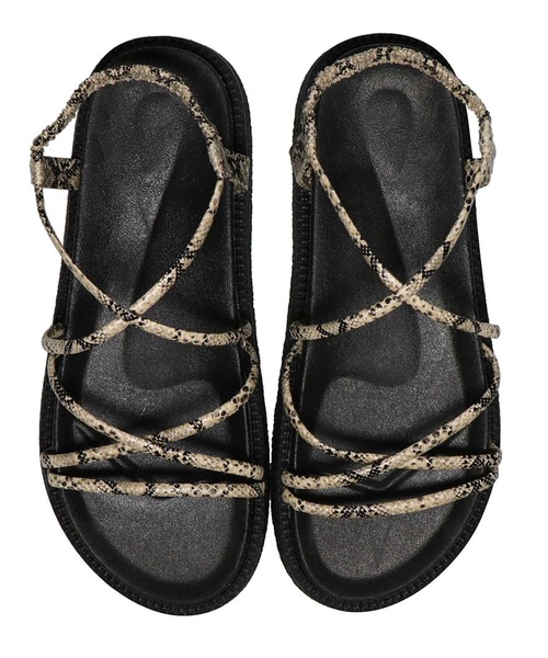 atmos pink（アトモスピンク）の「atmos pink レースアップサンダル（サンダル・レディース・シルバー/アニマル/ブラック・S/L/M）」の7枚目の写真