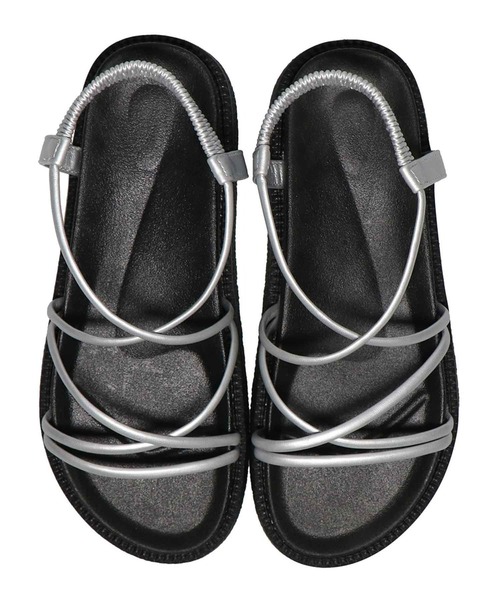 atmos pink（アトモスピンク）の「atmos pink レースアップサンダル（サンダル・レディース・シルバー/アニマル/ブラック・S/L/M）」の11枚目の写真