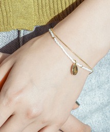 GOLDY | カラー ビーズ × ポイント メタル レイヤード ブレスレット(ブレスレット)