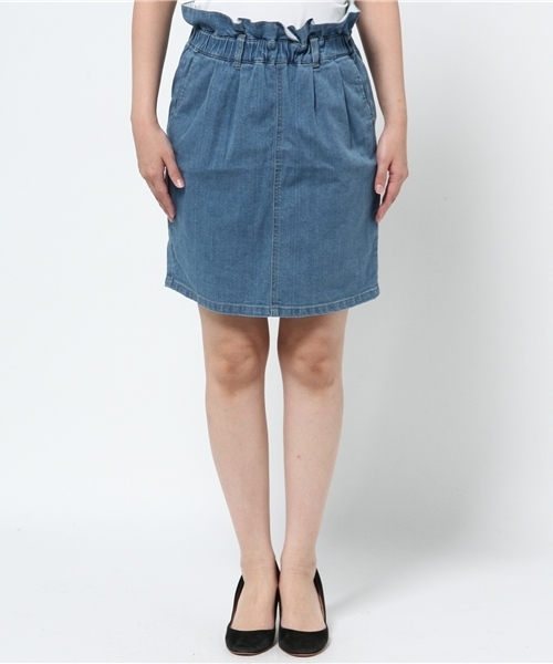 WEGO（ウィゴー）の「WEGO/デニムコクーンスカート（デニムスカート・レディース・インディゴブルー/ダークインディゴブルー・FREE）」の6枚目の写真