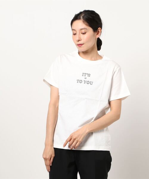 KOBE LETTUCE（コウベレタス）の「選べる2タイプ 半袖ロゴTシャツ（Tシャツ/カットソー・レディース・オフホワイト/チャコール/ホワイト系その他/グレー系その他・FREE）」の18枚目の写真
