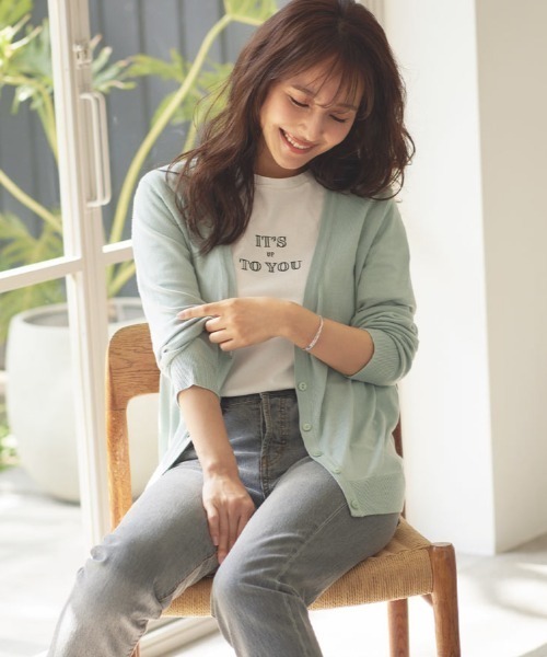 KOBE LETTUCE（コウベレタス）の「選べる2タイプ 半袖ロゴTシャツ（Tシャツ/カットソー・レディース・オフホワイト/チャコール/ホワイト系その他/グレー系その他・FREE）」の11枚目の写真