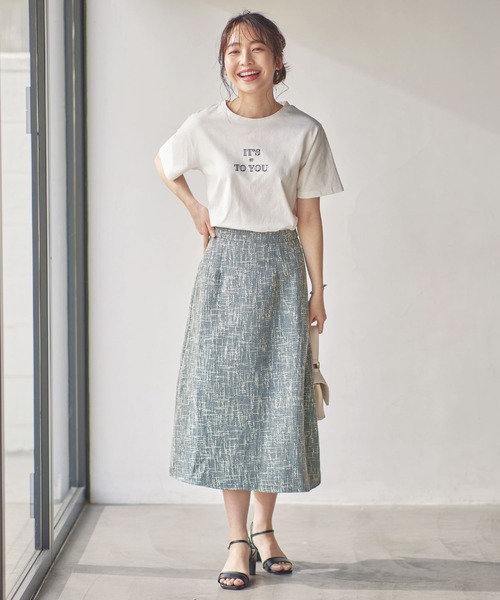 KOBE LETTUCE（コウベレタス）の「選べる2タイプ 半袖ロゴTシャツ（Tシャツ/カットソー・レディース・オフホワイト/チャコール/ホワイト系その他/グレー系その他・FREE）」の5枚目の写真