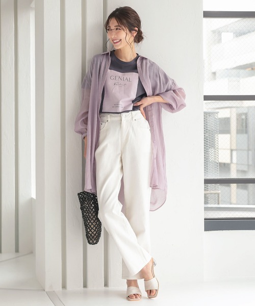 KOBE LETTUCE（コウベレタス）の「選べる2タイプ 半袖ロゴTシャツ（Tシャツ/カットソー・レディース・オフホワイト/チャコール/ホワイト系その他/グレー系その他・FREE）」の16枚目の写真