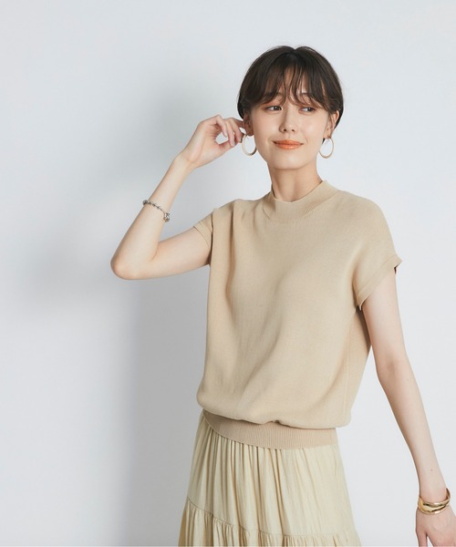 un dix cors（アンディコール）の「1枚でコーディネートが完成　モックネックニットドッキングワンピース（ワンピース・レディース・ブラック/ライトベージュ/ピンク・FREE）」の12枚目の写真