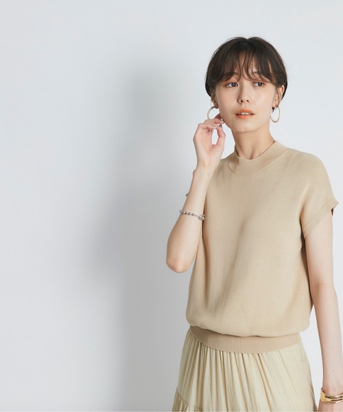 un dix cors（アンディコール）の「1枚でコーディネートが完成　モックネックニットドッキングワンピース（ワンピース・レディース・ブラック/ライトベージュ/ピンク・FREE）」の15枚目の写真