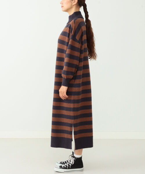 CAROLINA GLASER(カロリナ グレイサー)の「CAROLINA GLASER / ニット ボーダーワンピース(ワンピース・レディース・ネイビー/オフホワイト・ONE SIZE)」の11枚目の写真