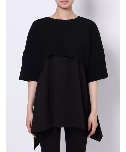 ELENDEEK（エレンディーク）の「ショートニットフレアヘムカットソーセット（Tシャツ/カットソー・レディース・ホワイト/ライトベージュ/ブラック・FREE）」の17枚目の写真