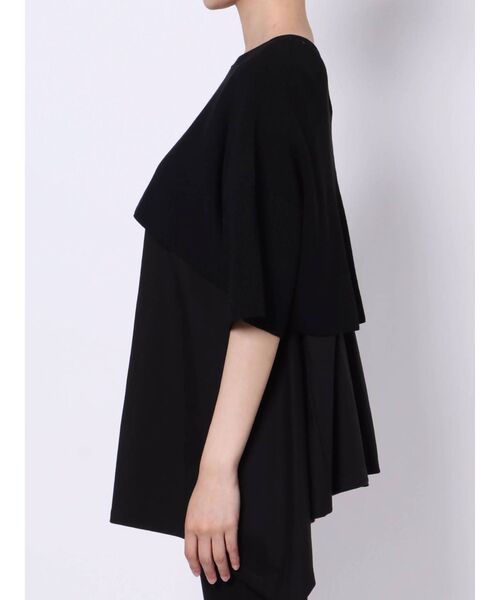 ELENDEEK（エレンディーク）の「ショートニットフレアヘムカットソーセット（Tシャツ/カットソー・レディース・ホワイト/ライトベージュ/ブラック・FREE）」の18枚目の写真