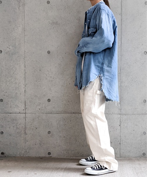 Lee(リー)の「Lee/リー デニム&カラーデニム ストレートペインターパンツ(その他パンツ・レディース・アイボリー/インディゴブルー・SMALL/MEDIUM)」の14枚目の写真