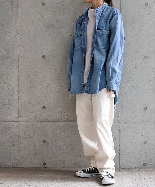 Lee(リー)の「Lee/リー デニム&カラーデニム ストレートペインターパンツ(その他パンツ・レディース・アイボリー/インディゴブルー・SMALL/MEDIUM)」の13枚目の写真