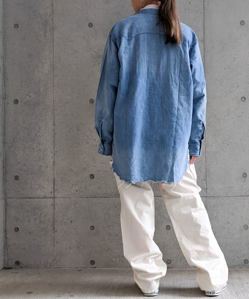 Lee(リー)の「Lee/リー デニム&カラーデニム ストレートペインターパンツ(その他パンツ・レディース・アイボリー/インディゴブルー・SMALL/MEDIUM)」の16枚目の写真
