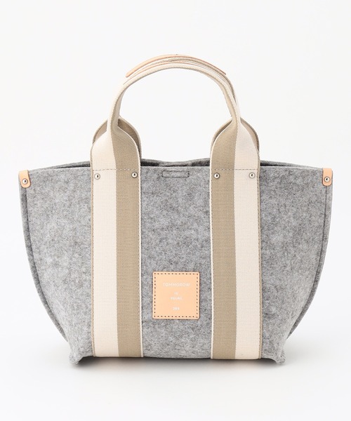 SAC(サック)の「日本製オリジナルテープ 5mm厚フェルトハンドバッグ Happy&Sac(ハンドバッグ・レディース・ライトグレー/ブラウン/イエロー/グレー・FREE)」の2枚目の写真