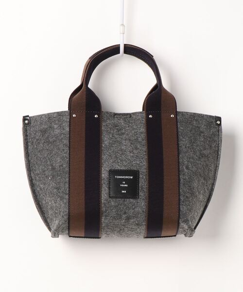 SAC(サック)の「日本製オリジナルテープ 5mm厚フェルトハンドバッグ Happy&Sac(ハンドバッグ・レディース・ライトグレー/ブラウン/イエロー/グレー・FREE)」の7枚目の写真