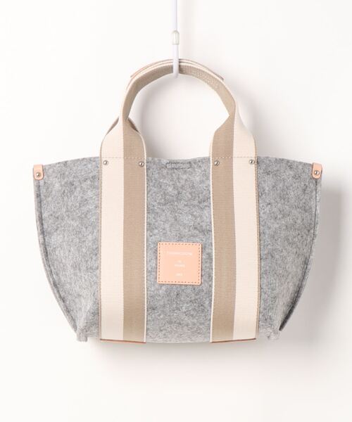 SAC(サック)の「日本製オリジナルテープ 5mm厚フェルトハンドバッグ Happy&Sac(ハンドバッグ・レディース・ライトグレー/ブラウン/イエロー/グレー・FREE)」の6枚目の写真