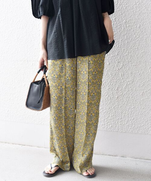 SHIPSシップスサイド スリット プリント パンツ 楽天市場】【SALE／50%OFF】フラワープリントサイドスリット