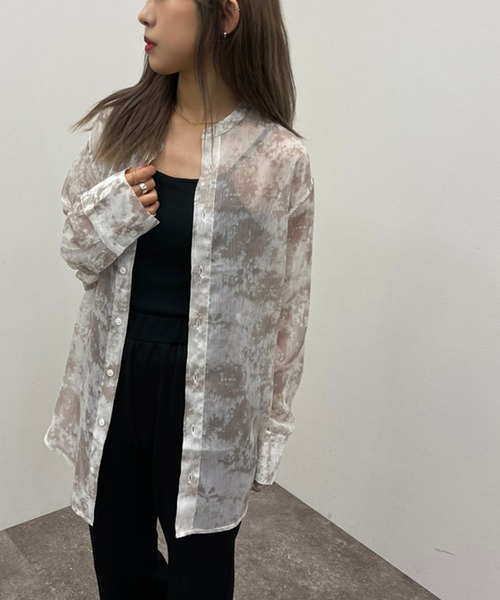 apres jour mignon(アプレジュールミニョン)の「柄シアーシャツ 【ZOZOTOWN限定アイテム】(シャツ/ブラウス・レディース・オフホワイト/その他・X-LARGE/フリー)」の21枚目の写真