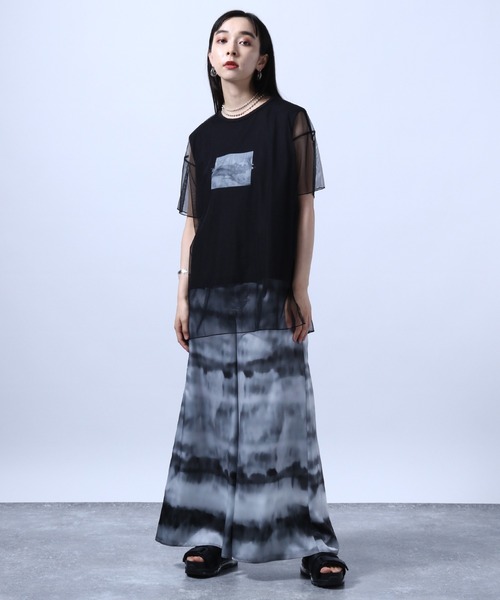 HARE（ハレ）の「リバーシブルアートチュールＴシャツ(HARE)（Tシャツ/カットソー・レディース・ホワイト/ブラック/グレー・FREE）」の10枚目の写真