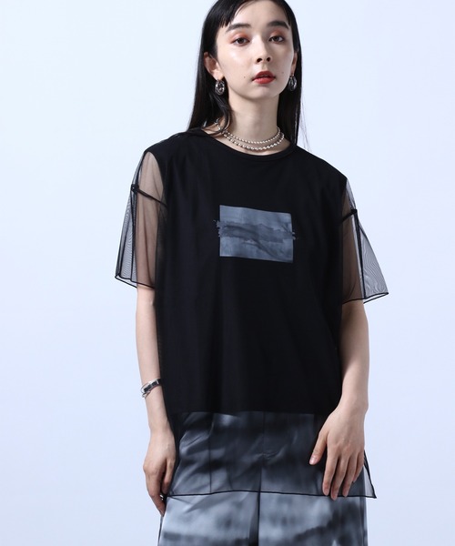 HARE（ハレ）の「リバーシブルアートチュールＴシャツ(HARE)（Tシャツ/カットソー・レディース・ホワイト/ブラック/グレー・FREE）」の11枚目の写真