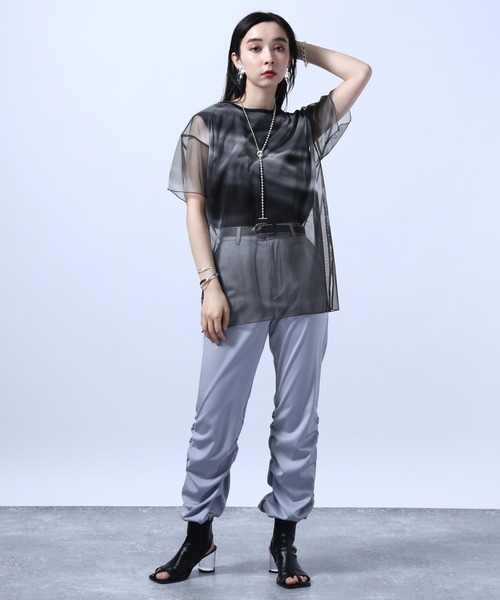 HARE（ハレ）の「リバーシブルアートチュールＴシャツ(HARE)（Tシャツ/カットソー・レディース・ホワイト/ブラック/グレー・FREE）」の16枚目の写真