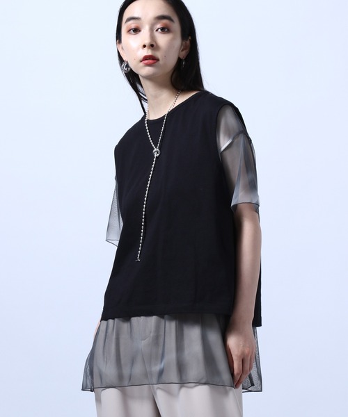 HARE（ハレ）の「リバーシブルアートチュールＴシャツ(HARE)（Tシャツ/カットソー・レディース・ホワイト/ブラック/グレー・FREE）」の20枚目の写真