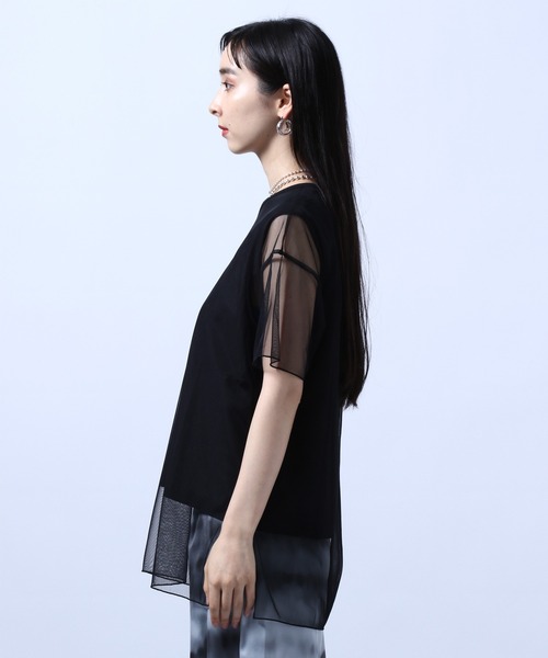 HARE（ハレ）の「リバーシブルアートチュールＴシャツ(HARE)（Tシャツ/カットソー・レディース・ホワイト/ブラック/グレー・FREE）」の21枚目の写真