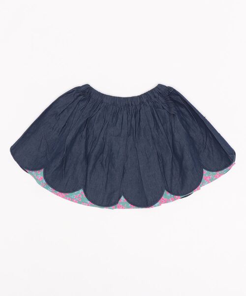 KP（ケーピー）の「デニムとシフォン小花プリントのリバーシブルスカート(100-130cm)（スカート・キッズ・ブルー/ネイビー・100cm/110cm/130cm/120cm）」の8枚目の写真