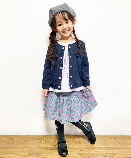 KP（ケーピー）の「デニムとシフォン小花プリントのリバーシブルスカート(100-130cm)（スカート・キッズ・ブルー/ネイビー・100cm/110cm/130cm/120cm）」の11枚目の写真