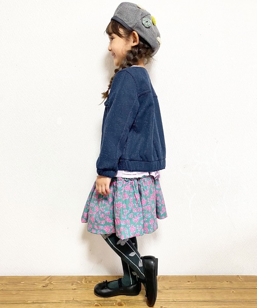 KP（ケーピー）の「デニムとシフォン小花プリントのリバーシブルスカート(100-130cm)（スカート・キッズ・ブルー/ネイビー・100cm/110cm/130cm/120cm）」の10枚目の写真