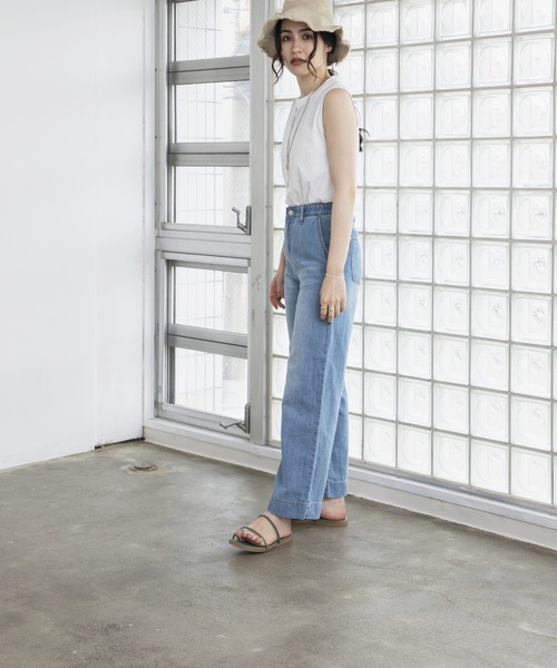 Kari & lili（カウリアンドリィリィ）の「no sleeve tee（Tシャツ/カットソー・レディース・ホワイト/ブラウン/オートミール・FREE）」の15枚目の写真