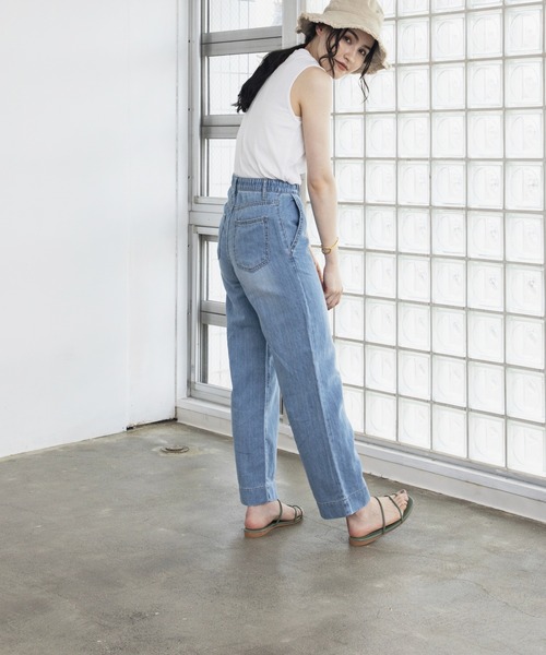 Kari & lili（カウリアンドリィリィ）の「no sleeve tee（Tシャツ/カットソー・レディース・ホワイト/ブラウン/オートミール・FREE）」の13枚目の写真