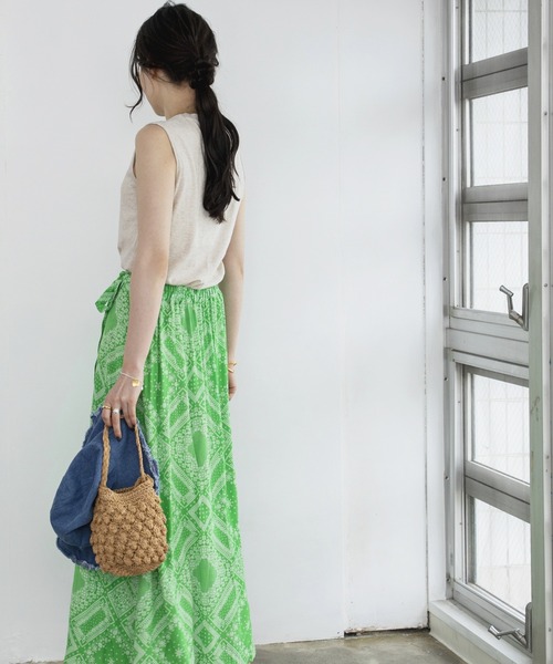 Kari & lili（カウリアンドリィリィ）の「no sleeve tee（Tシャツ/カットソー・レディース・ホワイト/ブラウン/オートミール・FREE）」の16枚目の写真