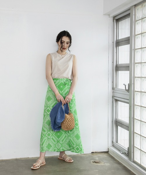 Kari & lili（カウリアンドリィリィ）の「no sleeve tee（Tシャツ/カットソー・レディース・ホワイト/ブラウン/オートミール・FREE）」の12枚目の写真