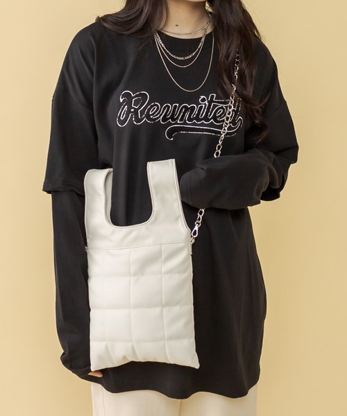 RASVOA(ラスボア)の「3WAYキルティングバッグ(トートバッグ・レディース・オフホワイト/ブラック・FREE)」の2枚目の写真