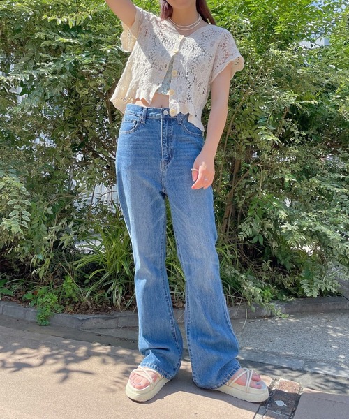 WEGO（ウィゴー）の「WEGO/かぎ編み花柄カーディガン（カーディガン/ボレロ・レディース・ホワイト/オフホワイト・FREE）」の6枚目の写真