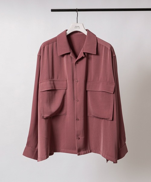 COLONY 2139（コロニートゥーワンスリーナイン）の「シルクタッチBIGポケット長袖シャツ/ダブルフラップポケットシャツ（シャツ/ブラウス・メンズ・ライトグレー/ブラック/ピンク/ブルー・MEDIUM/LARGE/X-LARGE）」の4枚目の写真