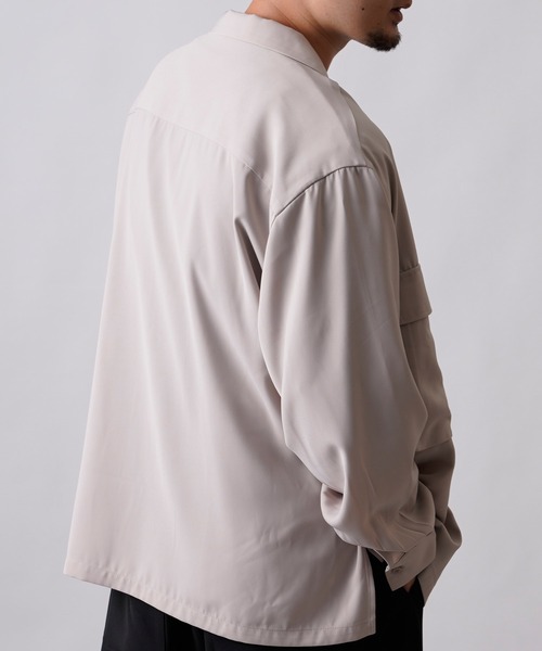 COLONY 2139（コロニートゥーワンスリーナイン）の「シルクタッチBIGポケット長袖シャツ/ダブルフラップポケットシャツ（シャツ/ブラウス・メンズ・ライトグレー/ブラック/ピンク/ブルー・MEDIUM/LARGE/X-LARGE）」の17枚目の写真