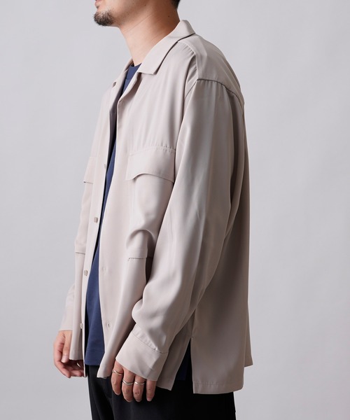 COLONY 2139（コロニートゥーワンスリーナイン）の「シルクタッチBIGポケット長袖シャツ/ダブルフラップポケットシャツ（シャツ/ブラウス・メンズ・ライトグレー/ブラック/ピンク/ブルー・MEDIUM/LARGE/X-LARGE）」の18枚目の写真