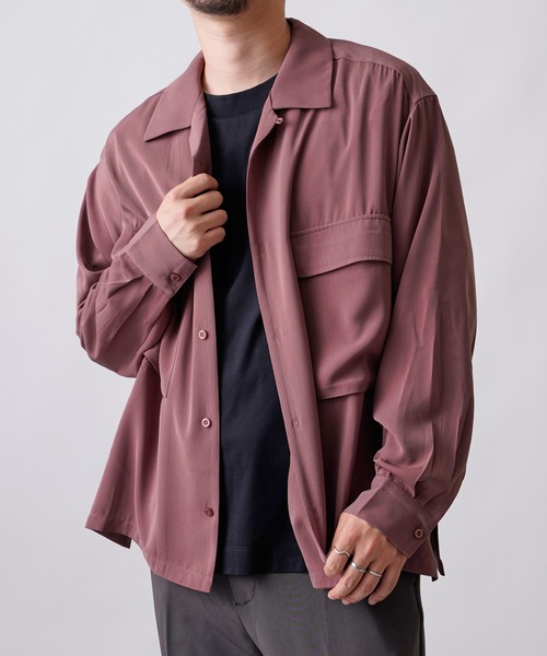 COLONY 2139（コロニートゥーワンスリーナイン）の「シルクタッチBIGポケット長袖シャツ/ダブルフラップポケットシャツ（シャツ/ブラウス・メンズ・ライトグレー/ブラック/ピンク/ブルー・MEDIUM/LARGE/X-LARGE）」の22枚目の写真