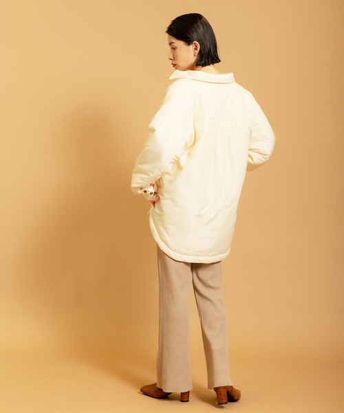 CIENA（シエナ）の「中綿シャツブルゾン（ダウンジャケット/コート・レディース・ブラウン/オリーブ/アイボリー・FREE）」の19枚目の写真