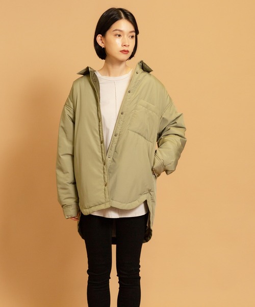 CIENA（シエナ）の「中綿シャツブルゾン（ダウンジャケット/コート・レディース・ブラウン/オリーブ/アイボリー・FREE）」の20枚目の写真