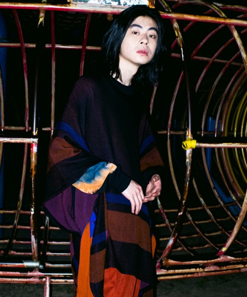 EFFECTEN(エフェクテン)の「EFFECTEN エフェクテン / St. Pitts knit poncho(ポンチョ・メンズ・ブラック系その他・FREE)」の4枚目の写真